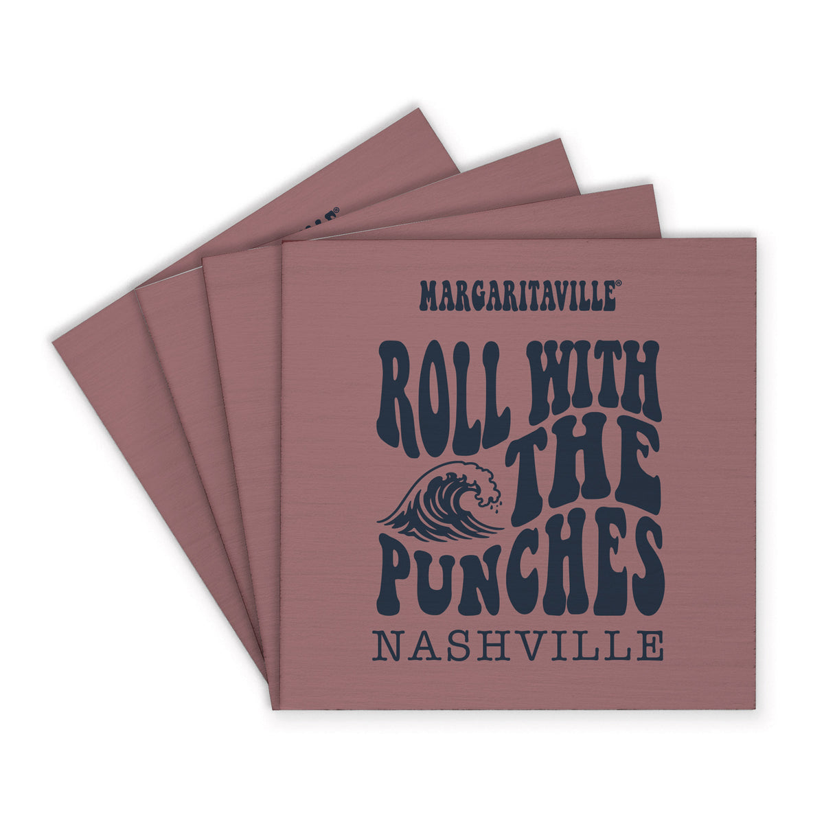 *Roll With The Punches Red Personalized Coaster Set