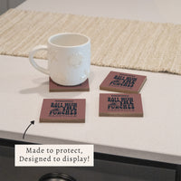 *Roll With The Punches Red Personalized Coaster Set