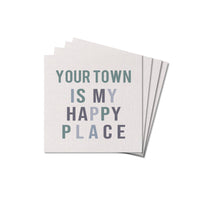 Happy Place Personalized Coaster Set