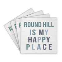 Happy Place Personalized Coaster Set