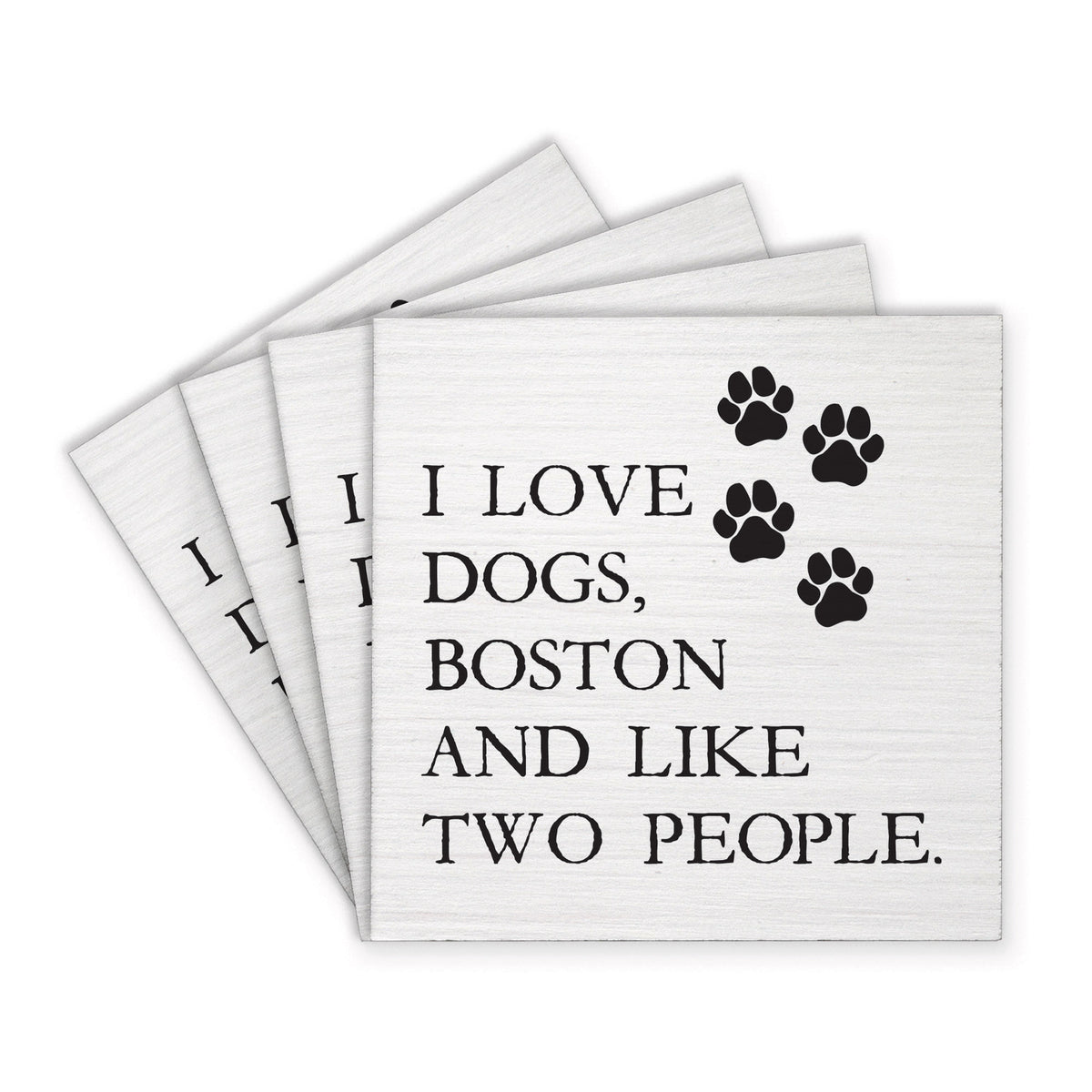 I Love Dogs Personalized Coaster Set