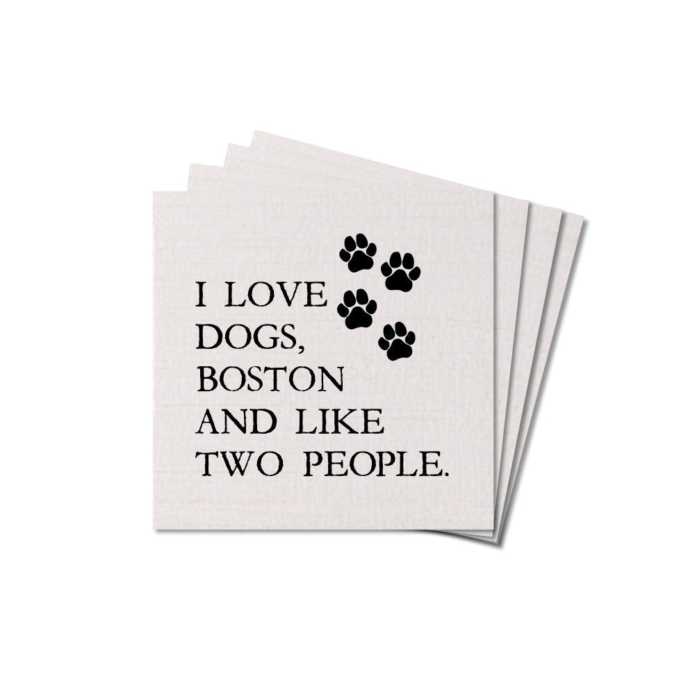 I Love Dogs Personalized Coaster Set