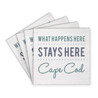 What Happens Here Personalized Coaster Set