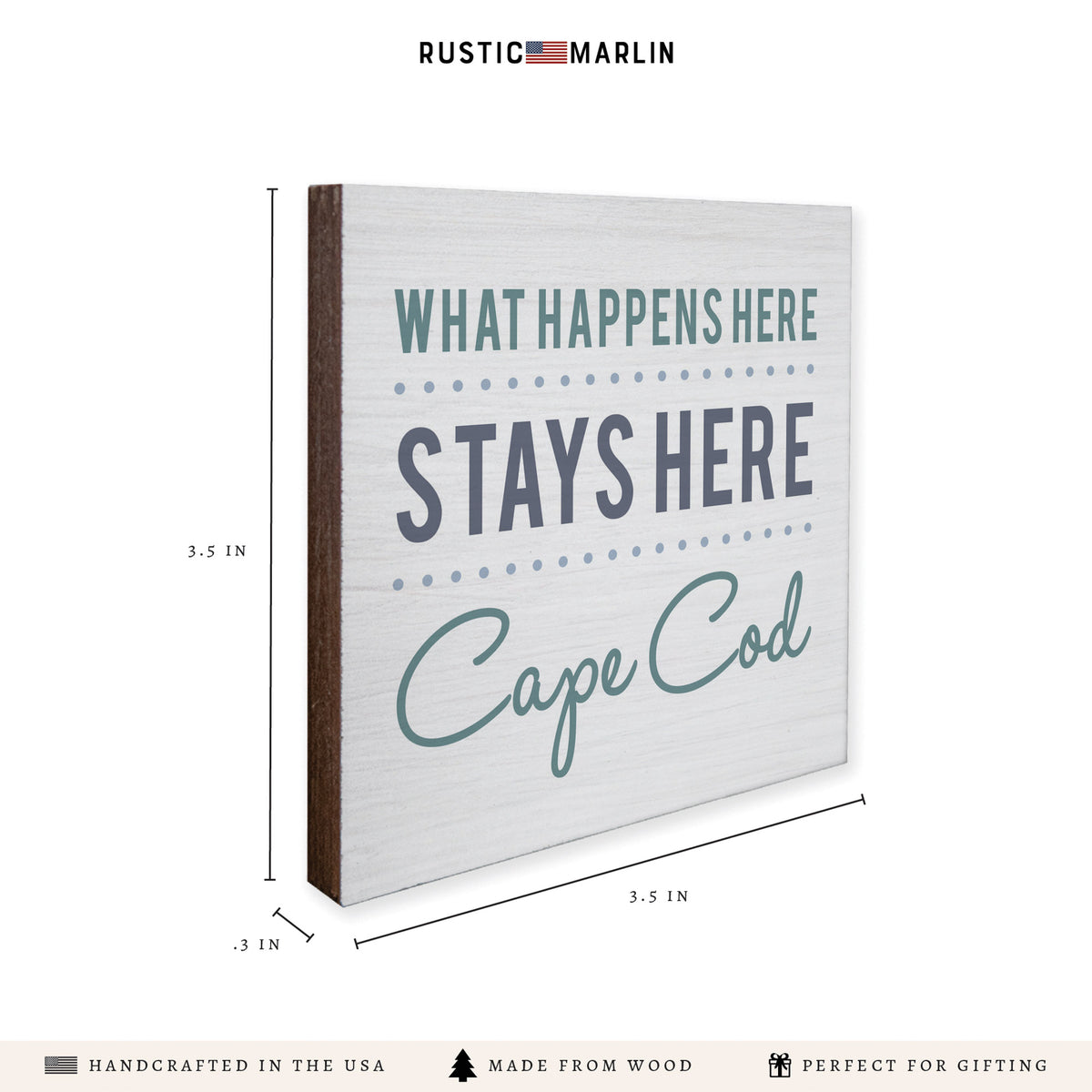What Happens Here Personalized Coaster Set