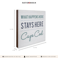 What Happens Here Personalized Coaster Set
