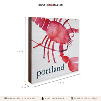 Lobster Watercolor Personalized Coaster Set