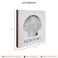 Watercolor Shell Personalized Coaster Set