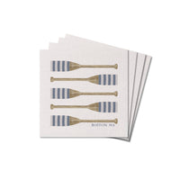 Striped Oars Personalized Coaster Sets