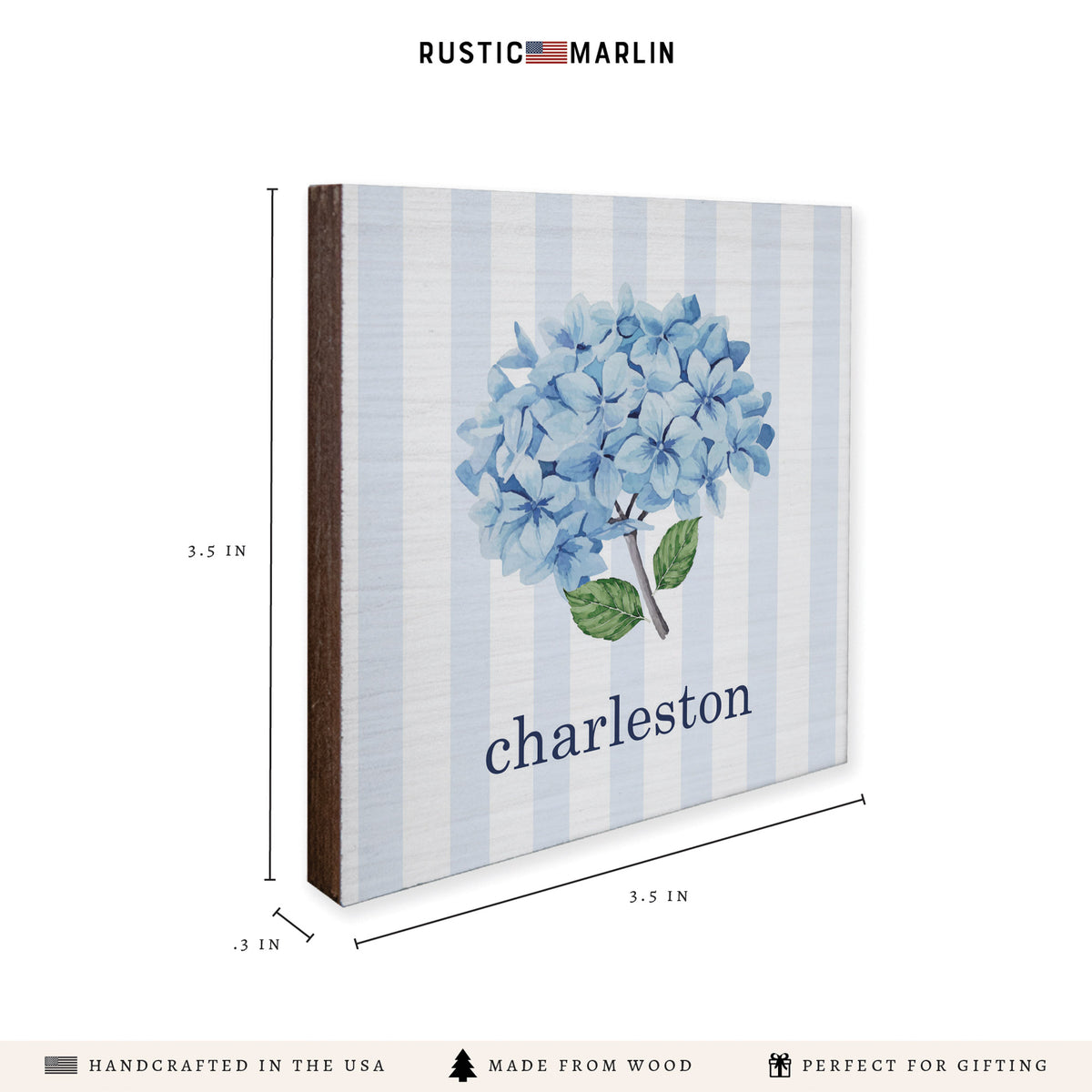 Blooming Hydrangea Personalized Coaster Set