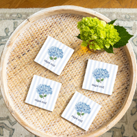 Personalized Endless Summer Hydrangea Coaster Set