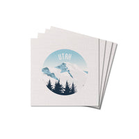 Scenic Mountain Top Personalized Coaster Set