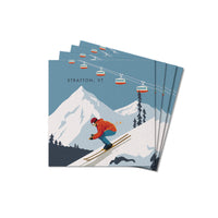 Bluebird Ski Day Personalized Coaster Set
