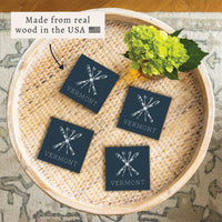 Skis Personalized Coaster Set