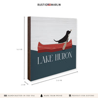 Dog Canoe Personalized Coaster Set