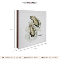 Watercolor Oysters Personalized Coaster Set