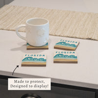 Beach Waves Personalized Coaster Set