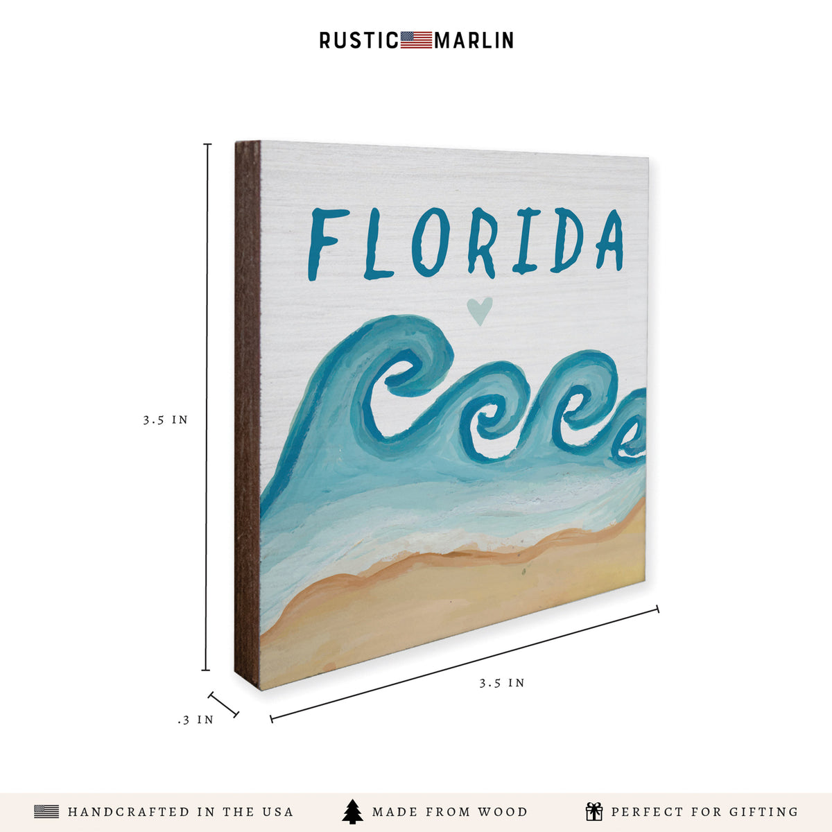 Beach Waves Personalized Coaster Set