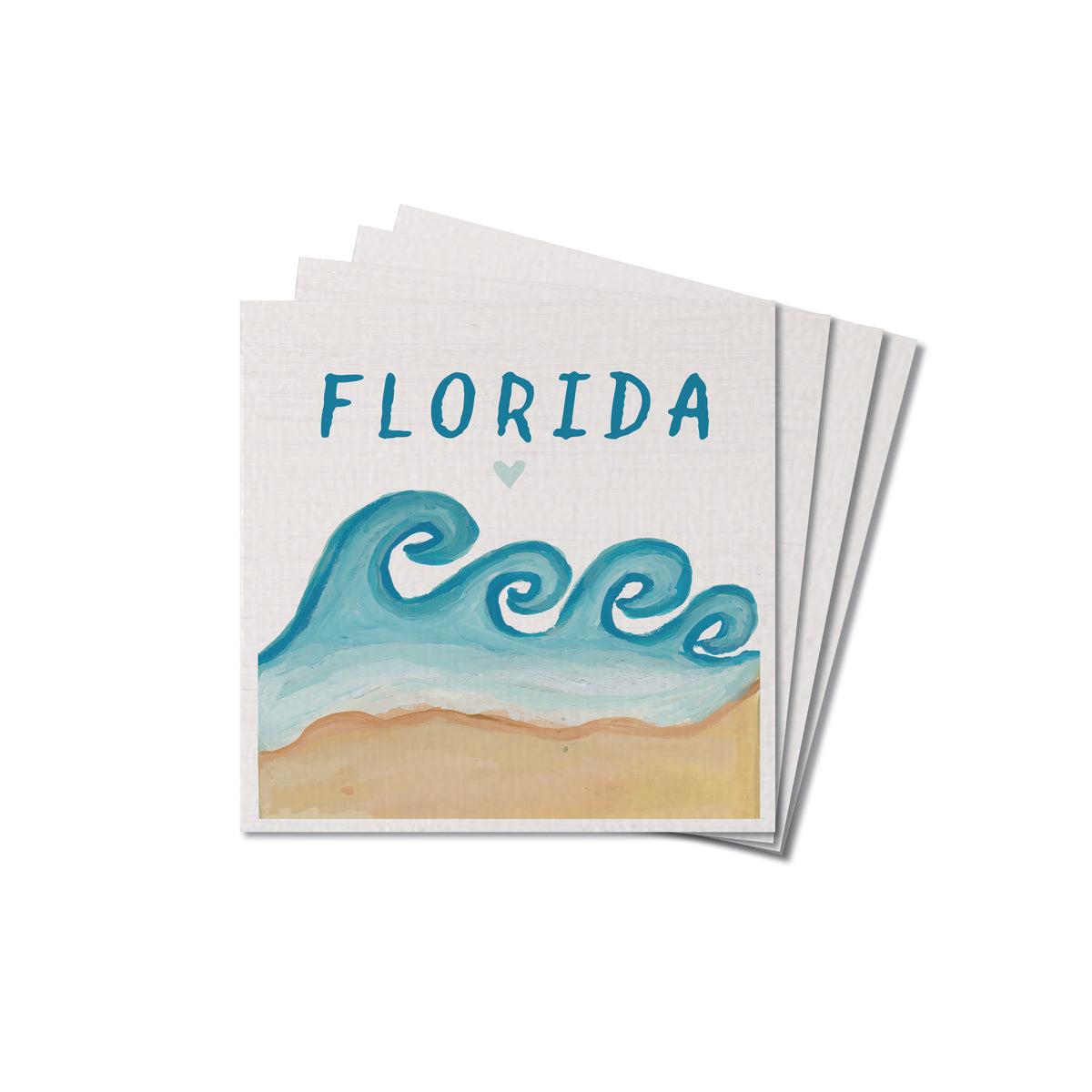 Beach Waves Personalized Coaster Set