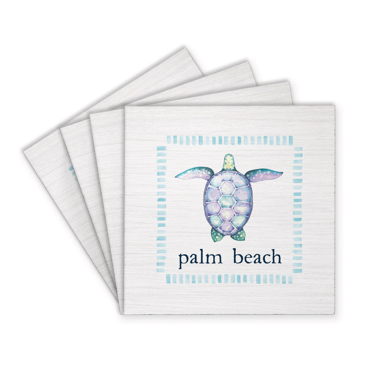 Sea Turtle Personalized Coaster Set