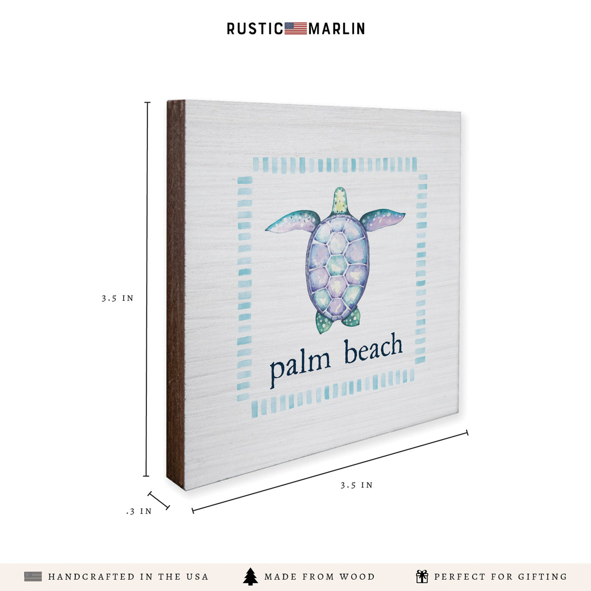 Sea Turtle Personalized Coaster Set