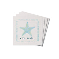 Seafoam Starfish Personalized Coaster Set