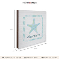 Seafoam Starfish Personalized Coaster Set