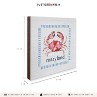 Stitched Crab Personalized Coaster Set