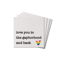 Love You To Rainbow Heart Personalized Coaster Set