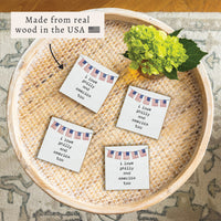 I Love America Too Personalized Coaster Set