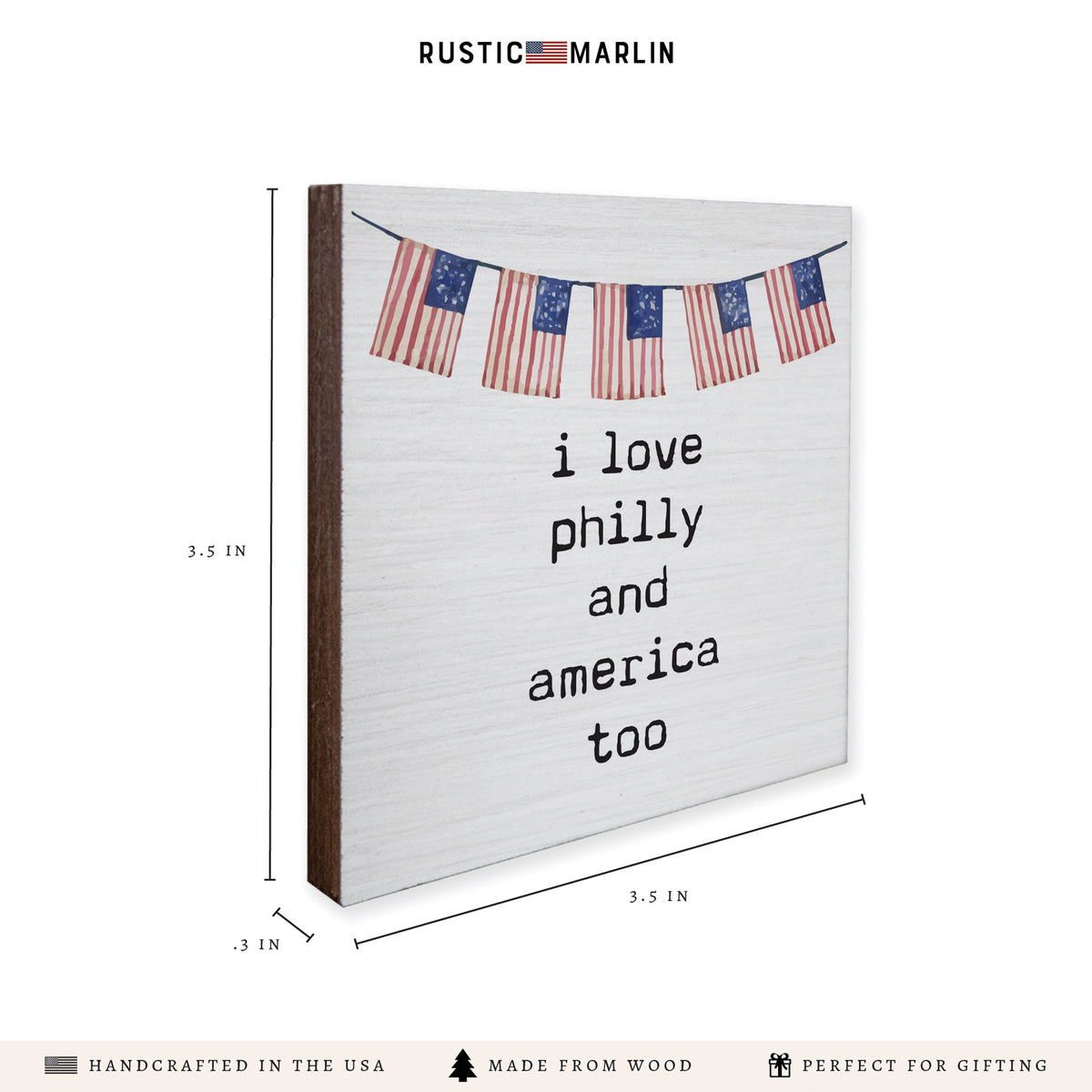 I Love America Too Personalized Coaster Set