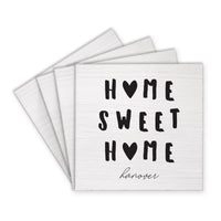 Home Sweet Home Hearts Personalized Coaster Set
