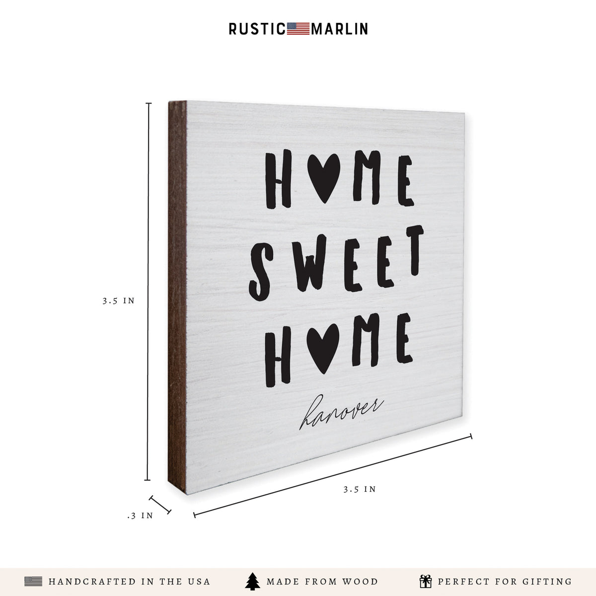 Home Sweet Home Hearts Personalized Coaster Set
