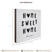 Home Sweet Home Hearts Personalized Coaster Set