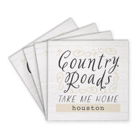 Country Roads Take Me Home Personalized Coaster Set