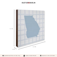 State Gingham Personalized Coaster Set