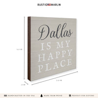 Happy Place Neutral Personalized Coaster Set