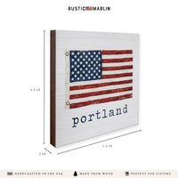 American Vintage Flag  Personalized Coaster Set