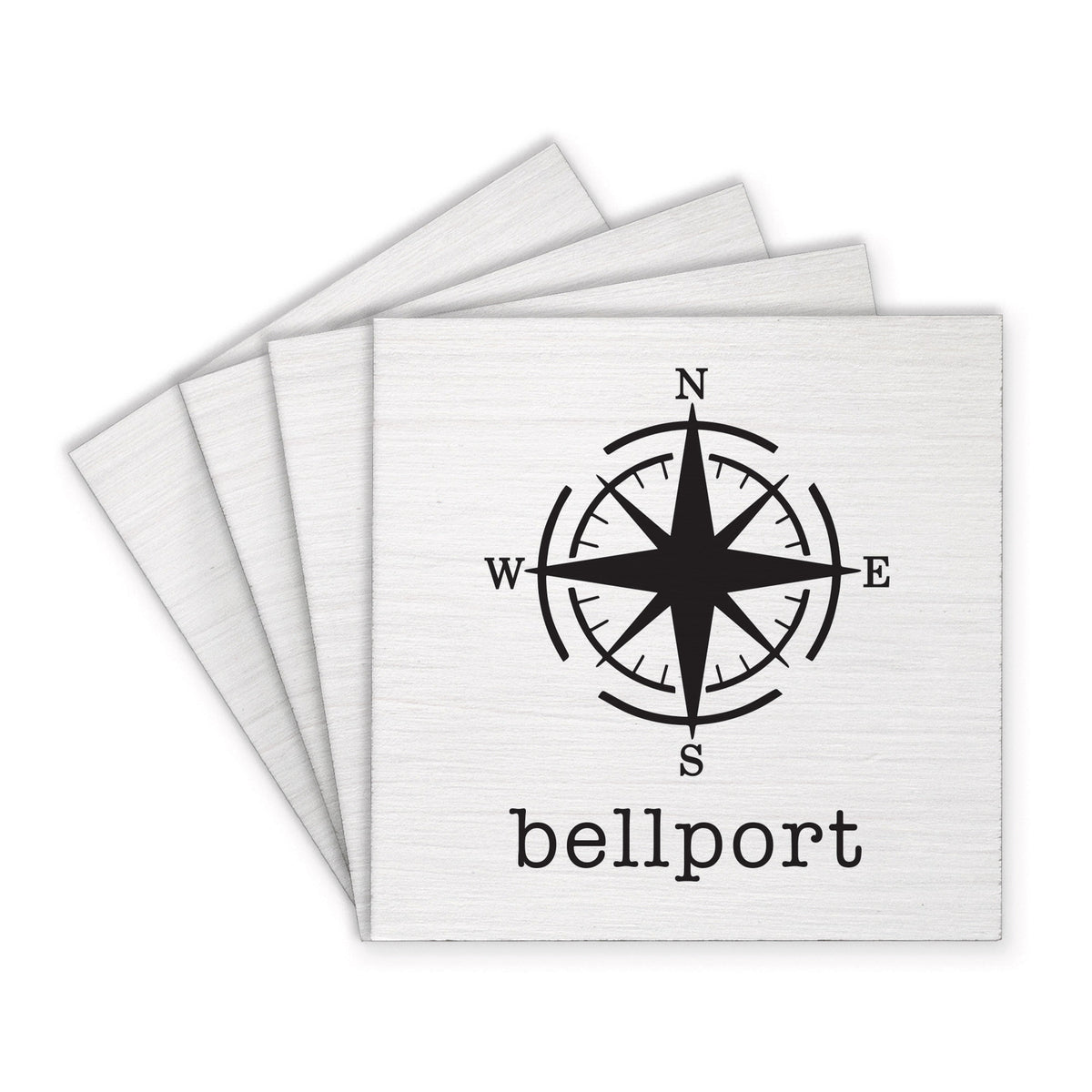 Nautical Compass Personalized Coaster Set