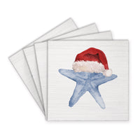 Santa Starfish Coaster Set
