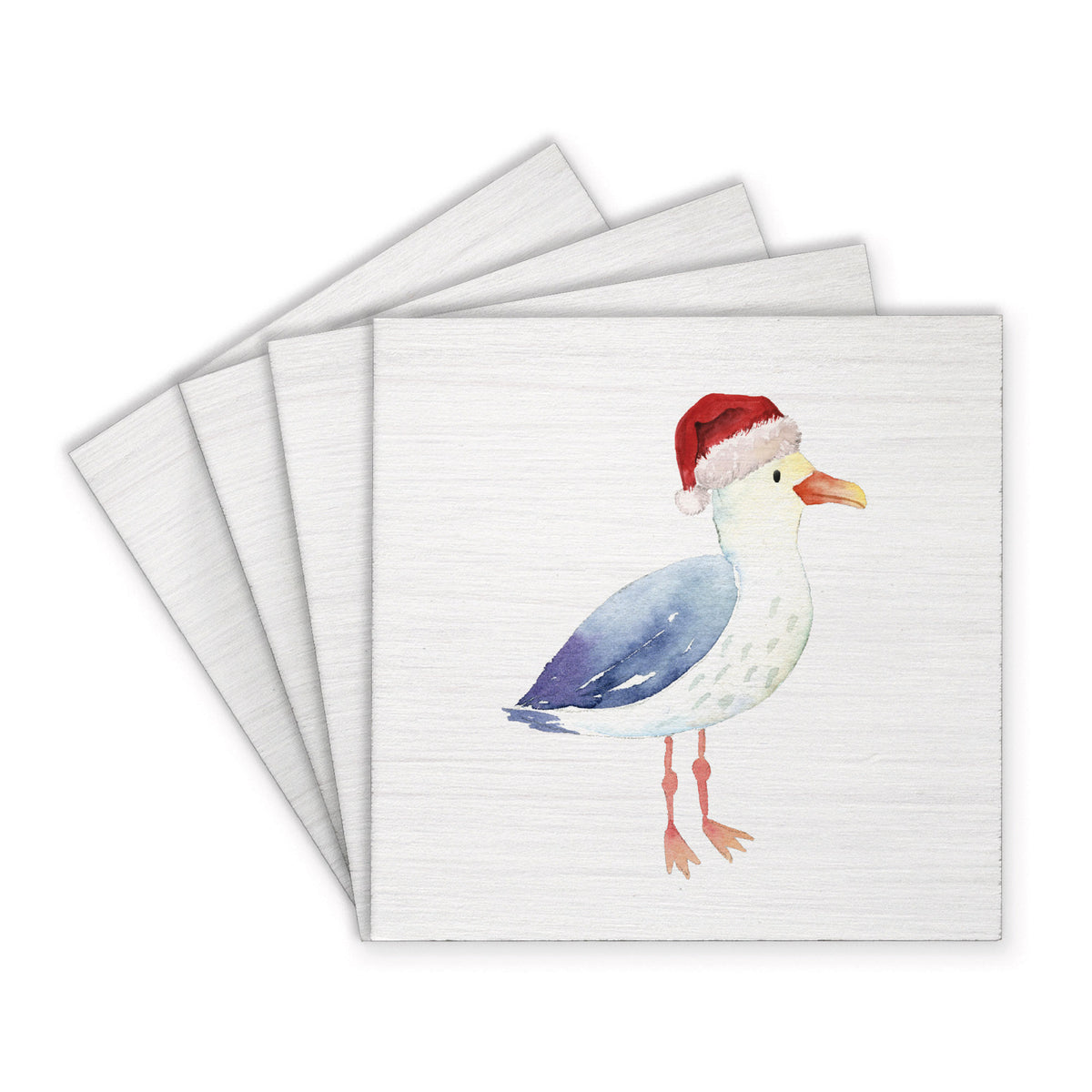 Santa Seagull Coaster Set