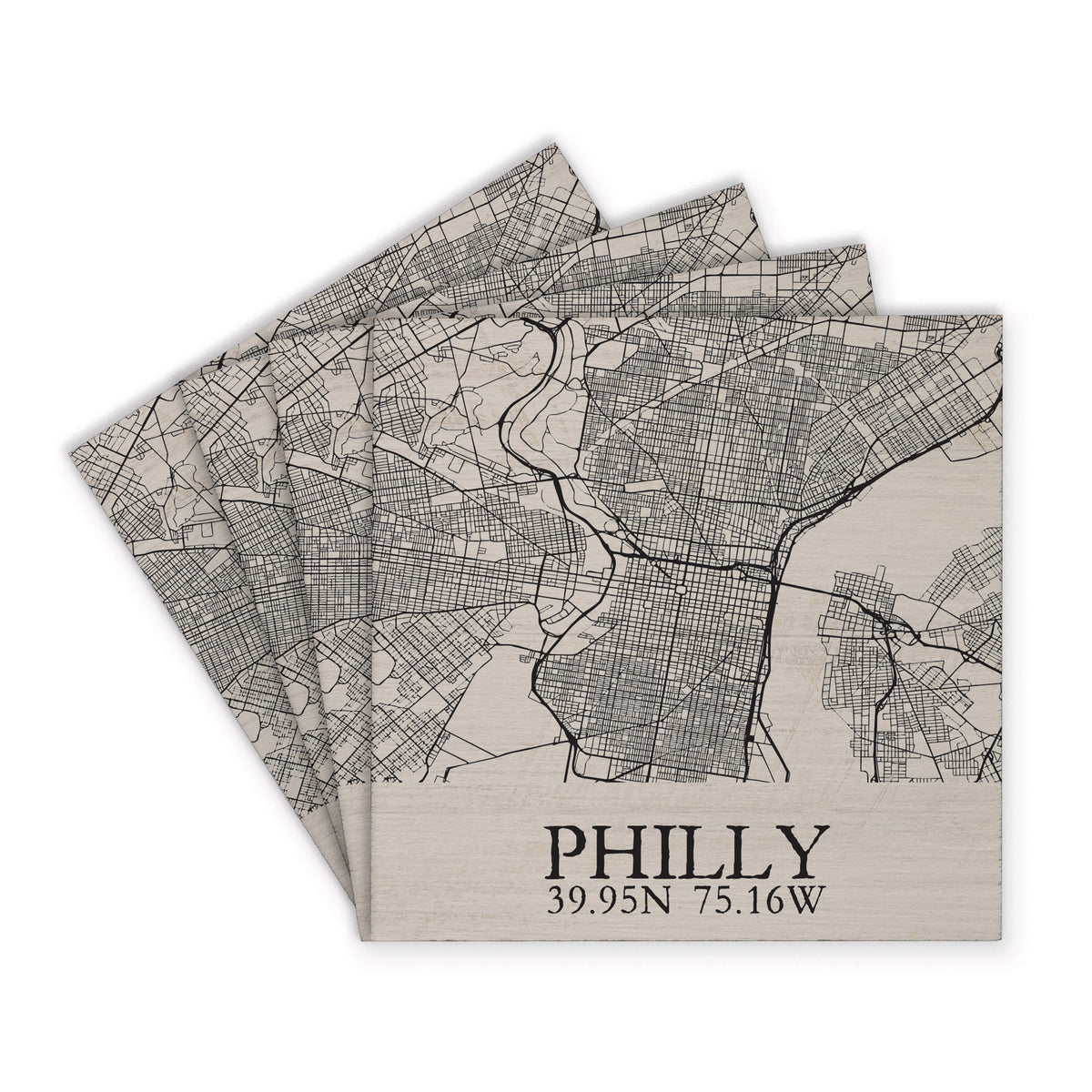 Philly City Grid Coaster Set