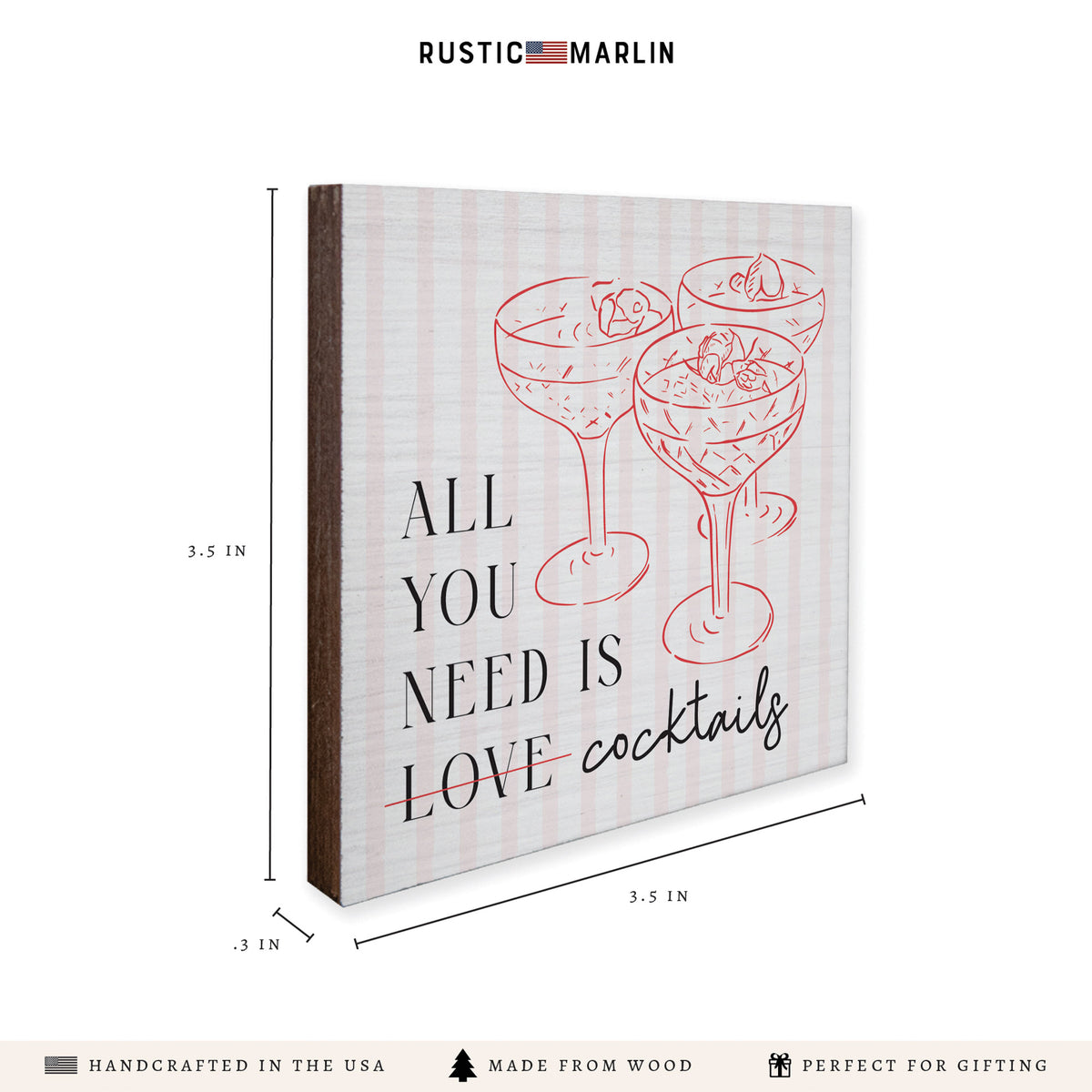 All You Need Is Cocktails Coaster Set