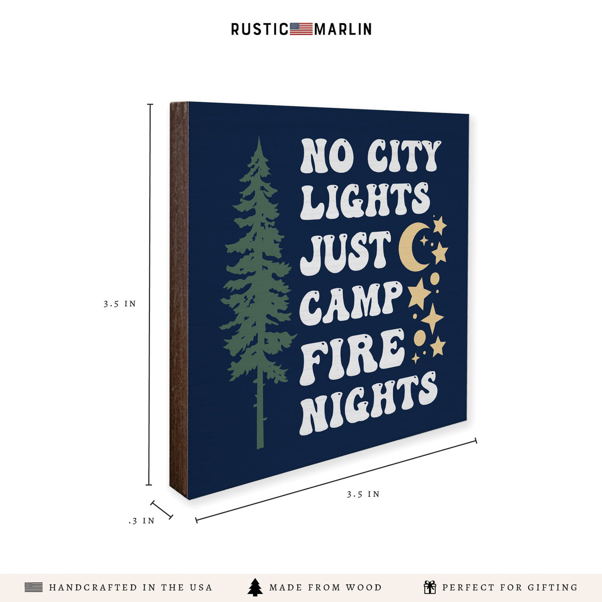 No City Lights Just Camp Fire Nights Coaster Set