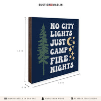 No City Lights Just Camp Fire Nights Coaster Set