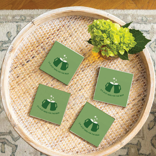 Just Here For The Beer Coaster Set
