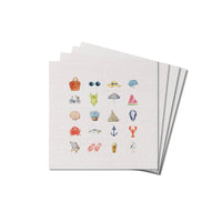 Beach Icons Coaster Set