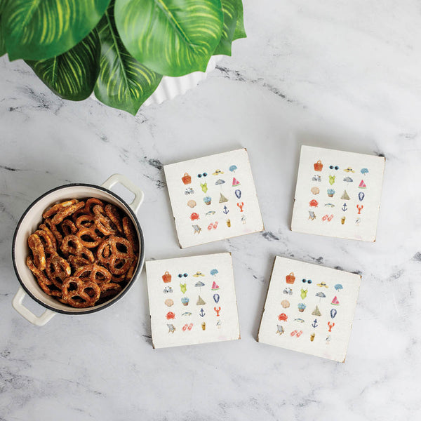 Beach Features Coaster Set