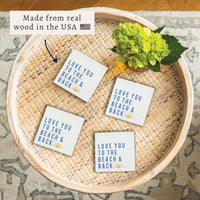 Love You To The Beach Sunset Coaster Set