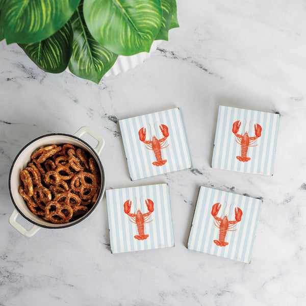 Seaside Lobster Coaster Set