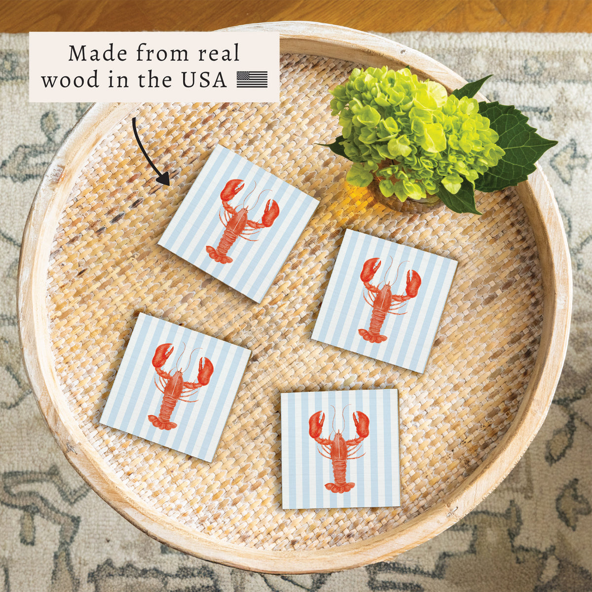 Seaside Lobster Coaster Set